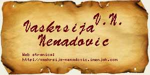 Vaskrsija Nenadović vizit kartica